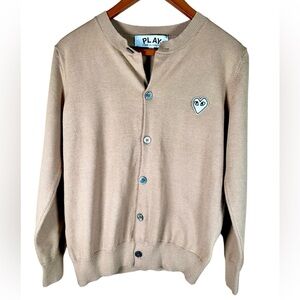 Comme des Garcons PLAY Cardigan with Heart Patch Unisex